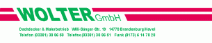 Flaschner Brandenburg: Wolter GmbH Dachdecker & Malerbetrieb Flaschner Brandenburg: Wolter GmbH Dachdecker & Malerbetrieb
